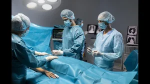 Laparoscopic appendectomy procedure image related to surgery recovery timeline and tips